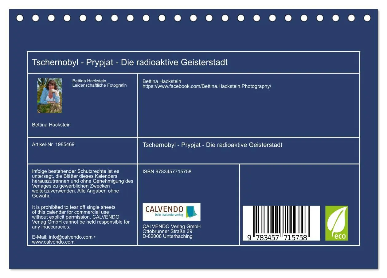 Bild: 9783457715758 | Tschernobyl - Prypjat - Die radioaktive Geisterstadt (Tischkalender...