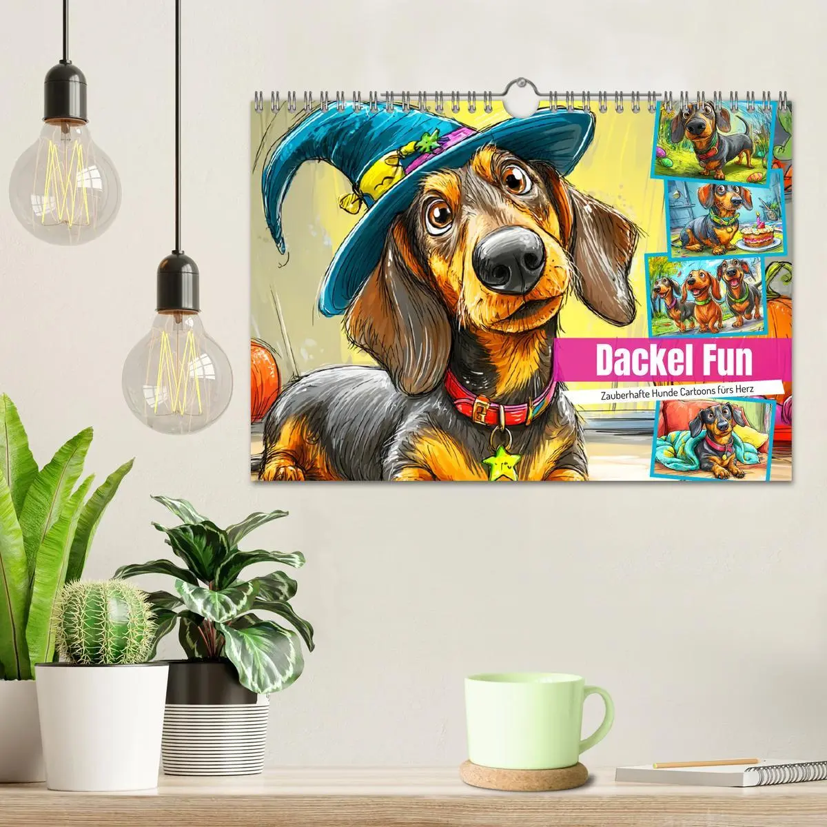 Bild: 9783516595758 | Dackel Fun. Zauberhafte Hunde Cartoons fürs Herz (Wandkalender 2026...