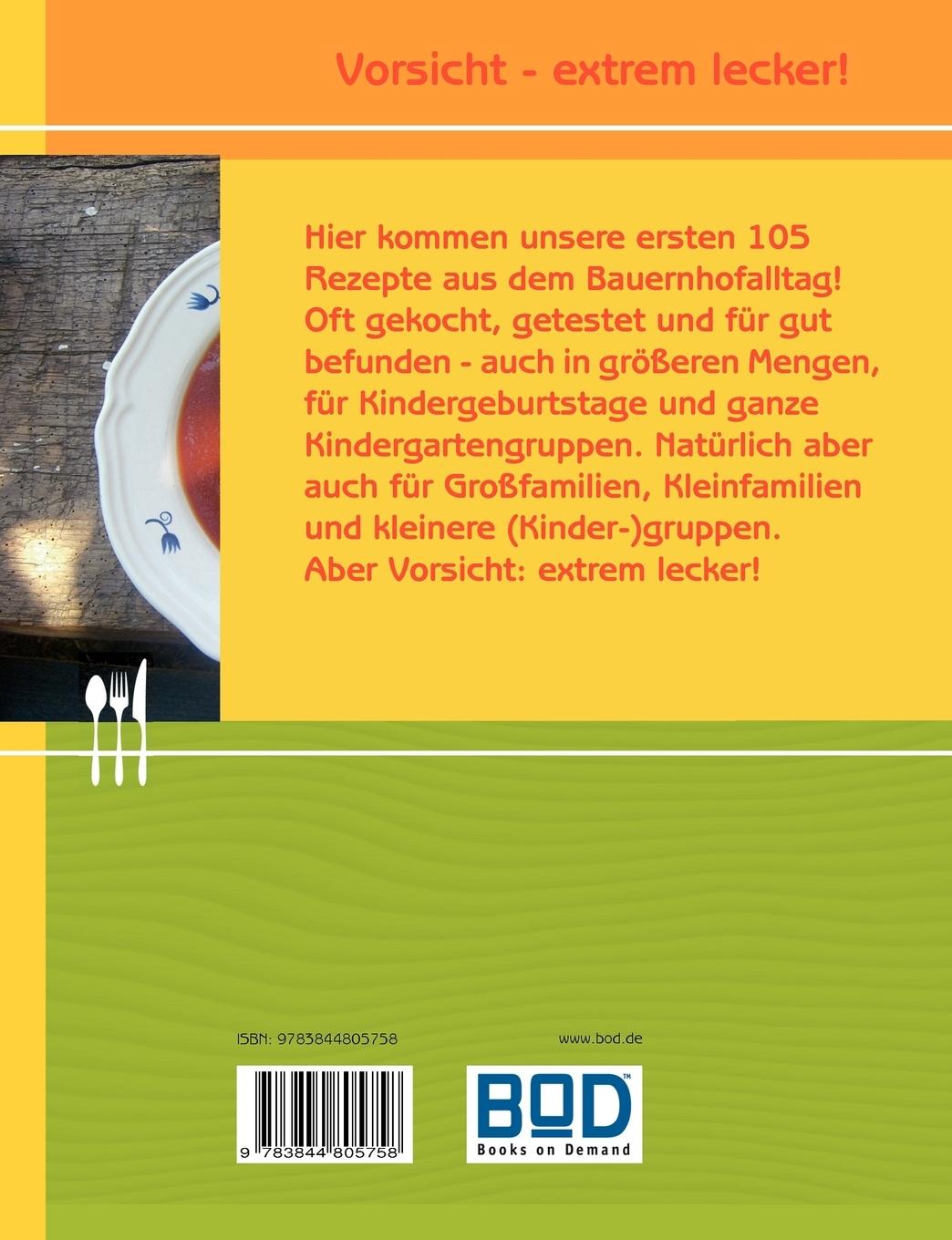 Rückseite: 9783844805758 | Rezepte aus dem Bauernhofkindergarten | Anika Habermann | Taschenbuch