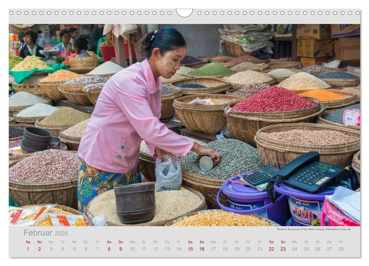 Bild: 9783435095858 | MÄRKTE - Bunte Vielfalt in Asien (Wandkalender 2025 DIN A3 quer),...