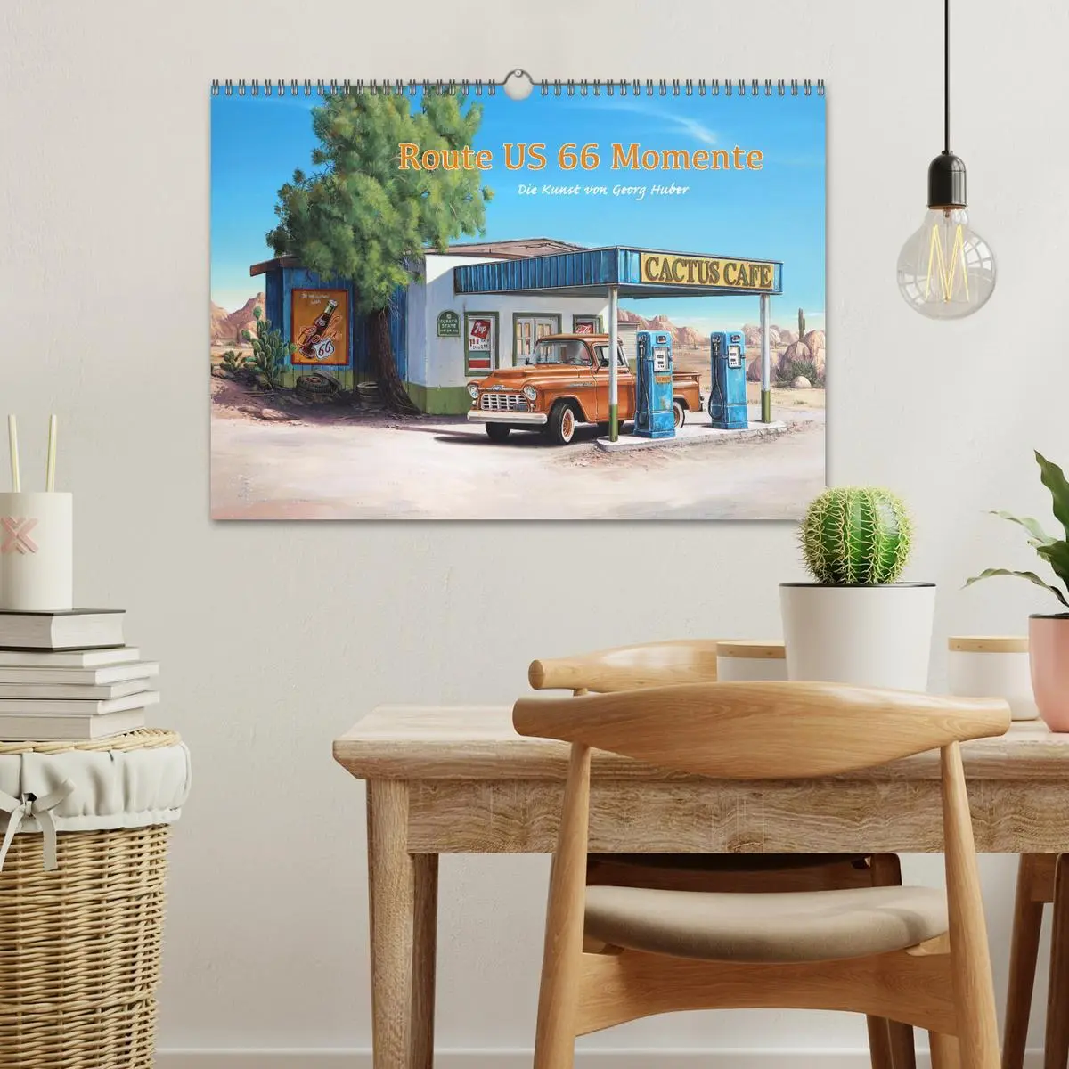 Bild: 9783457635858 | Route US 66 Momente Gemälde von Georg Huber (Wandkalender 2026 DIN...