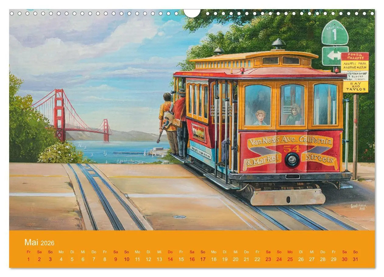 Bild: 9783457635858 | Route US 66 Momente Gemälde von Georg Huber (Wandkalender 2026 DIN...