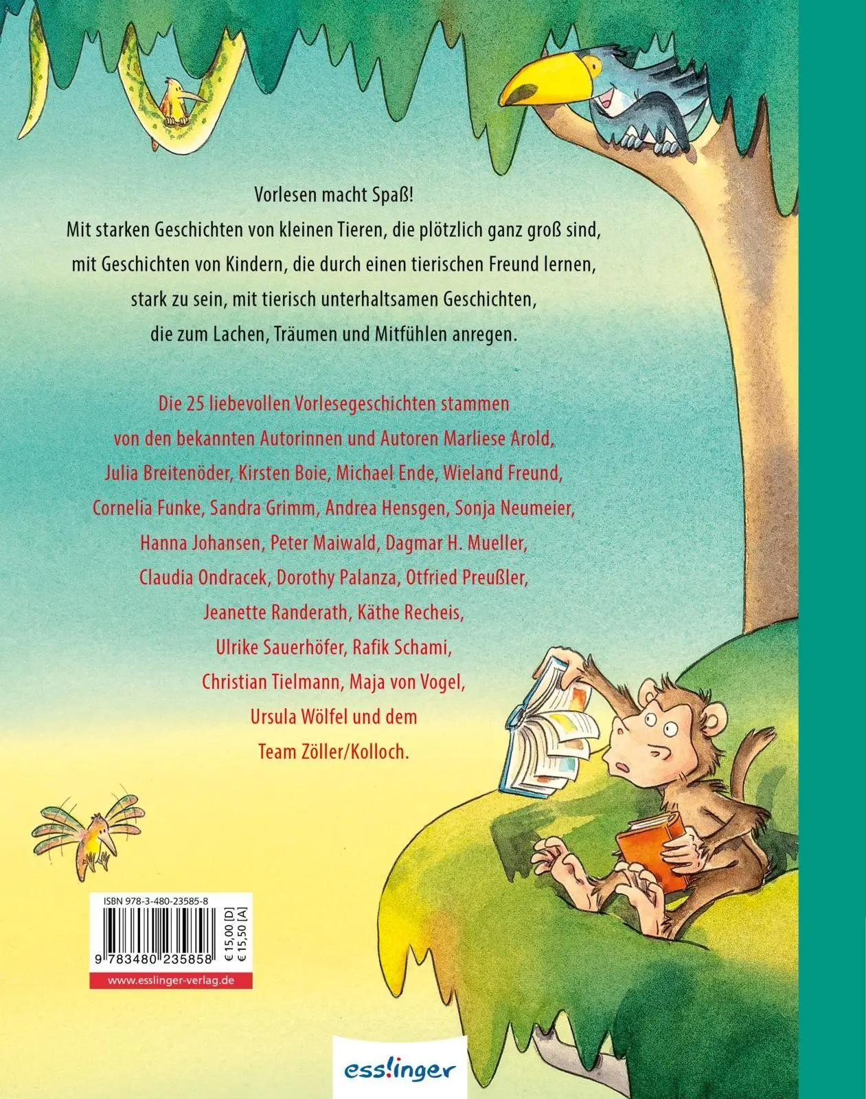 Rückseite: 9783480235858 | Das Vorlesebuch von kleinen starken Tieren | Cornelia Funke (u. a.)