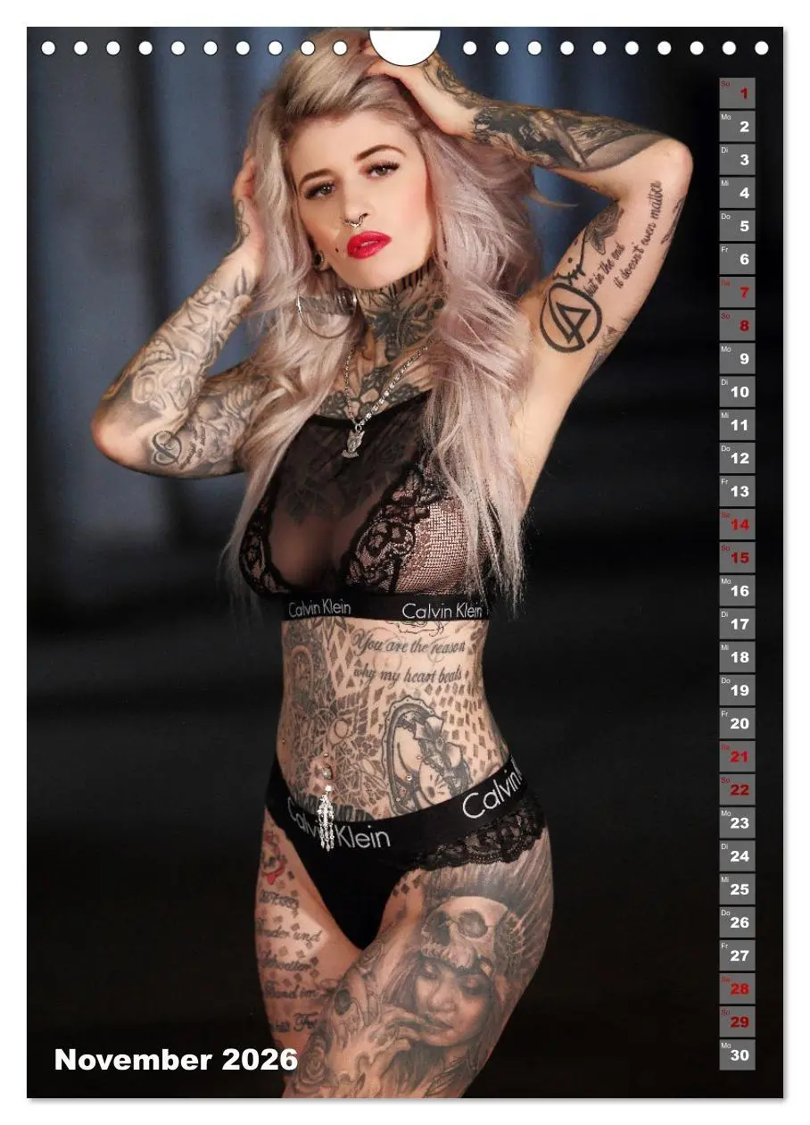 Bild: 9783516345858 | Beauty Tattoo Girls 2026 (Wandkalender 2026 DIN A4 hoch), CALVENDO...