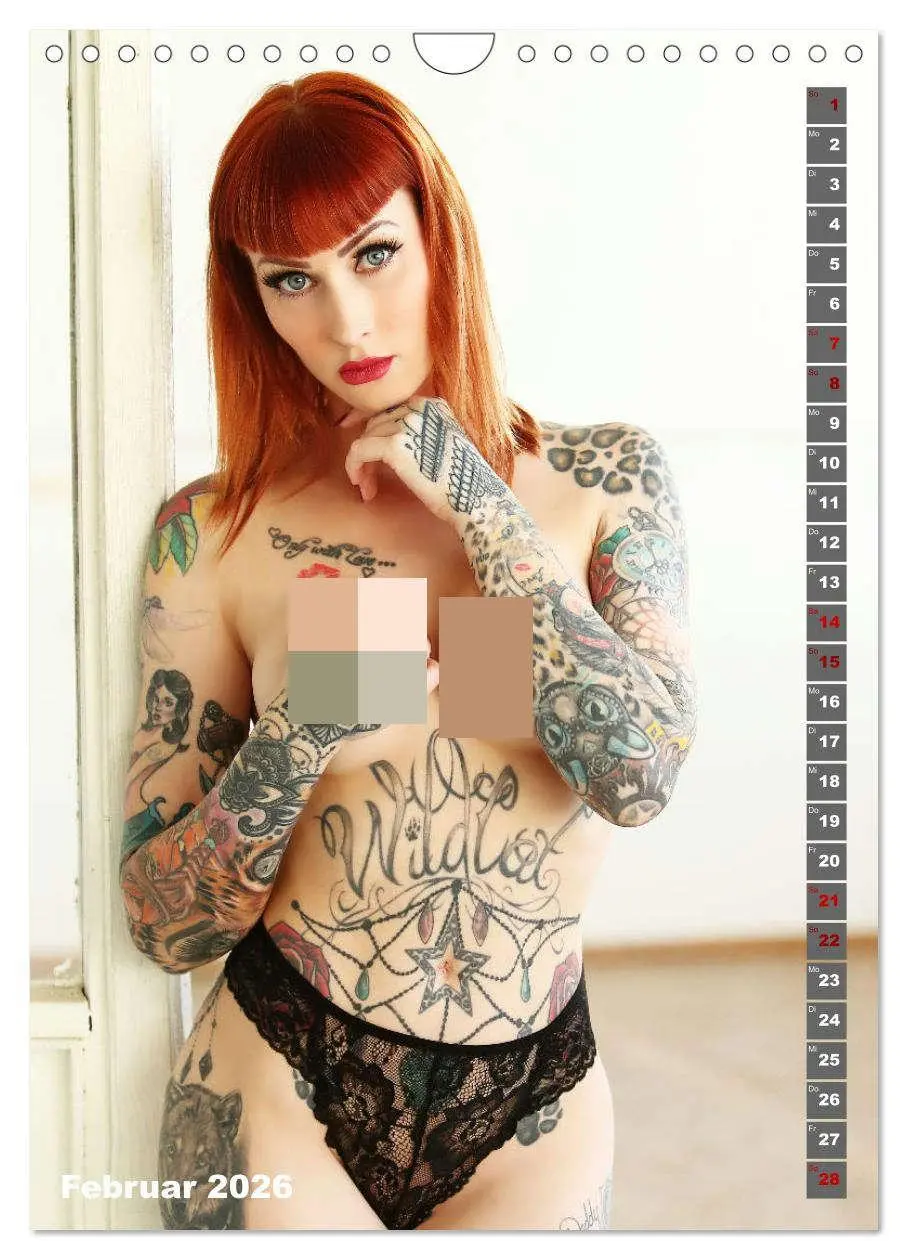 Bild: 9783516345858 | Beauty Tattoo Girls 2026 (Wandkalender 2026 DIN A4 hoch), CALVENDO...