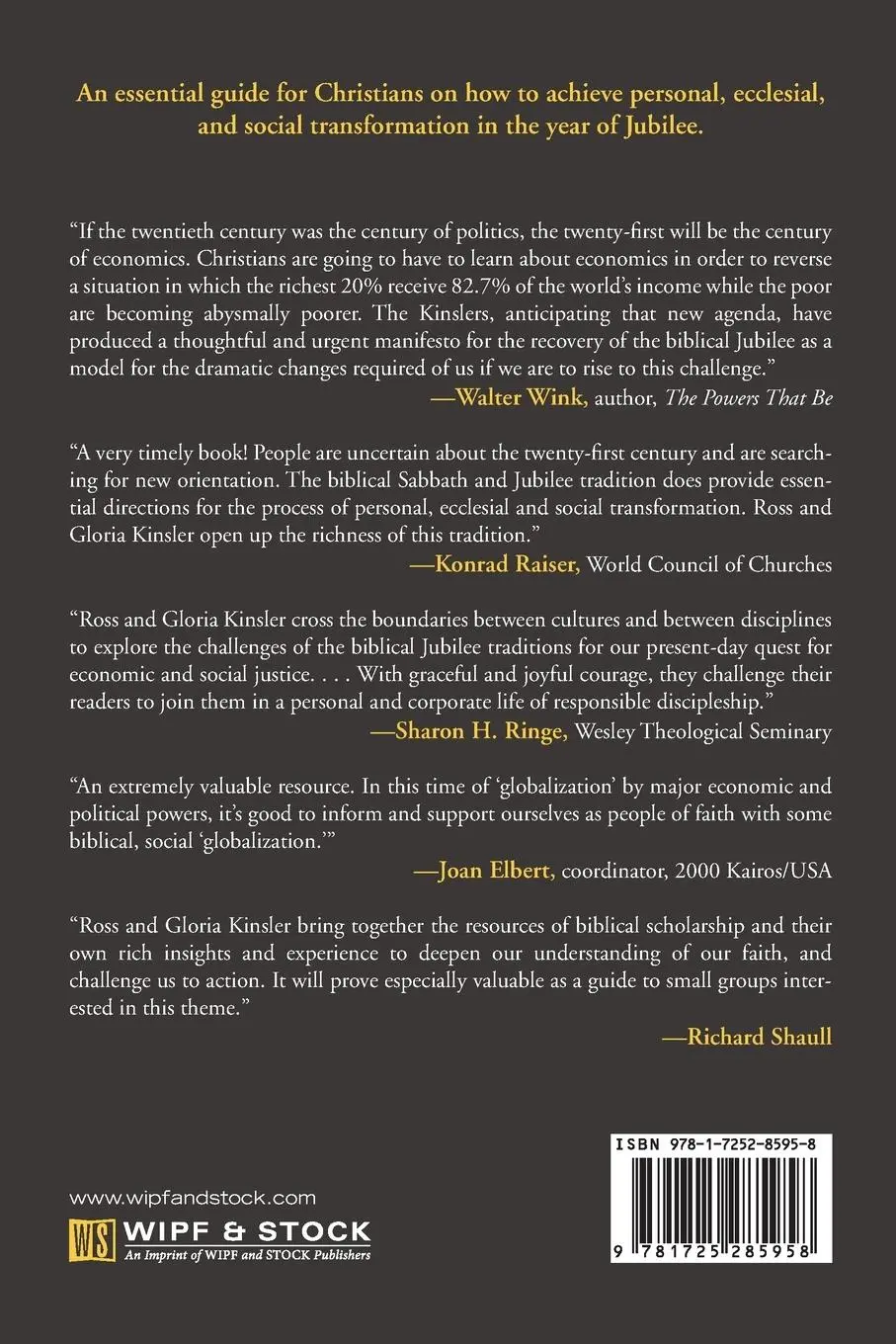 Rückseite: 9781725285958 | The Biblical Jubilee and the Struggle for Life | Ross Kinsler (u. a.)