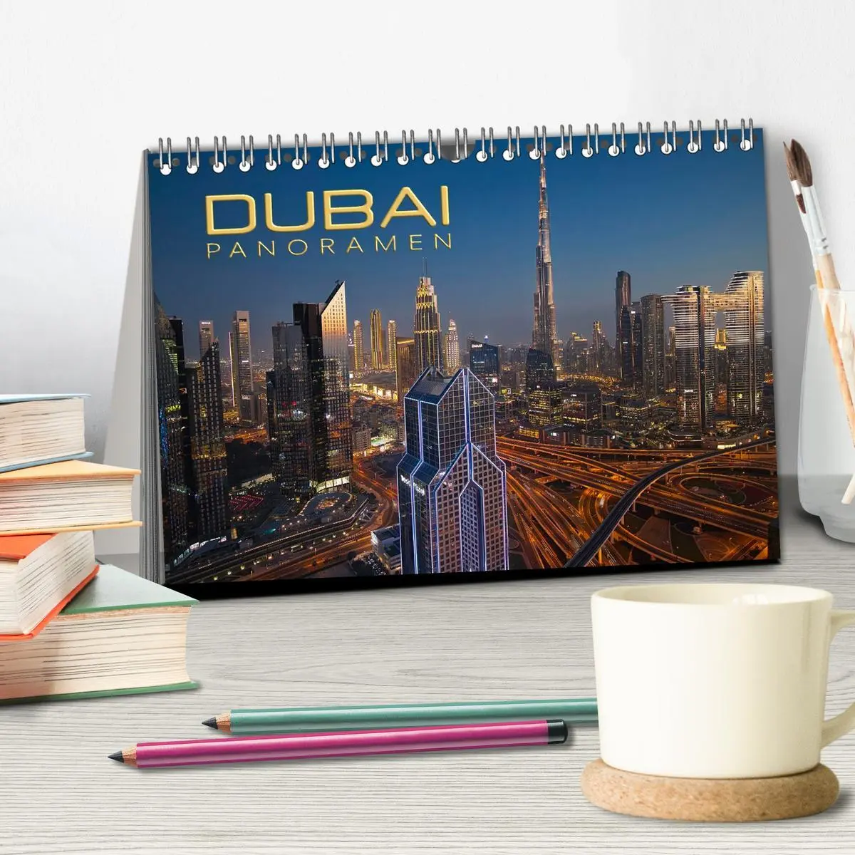 Bild: 9783516645958 | Dubai Panoramen (Tischkalender 2026 DIN A5 quer), CALVENDO...