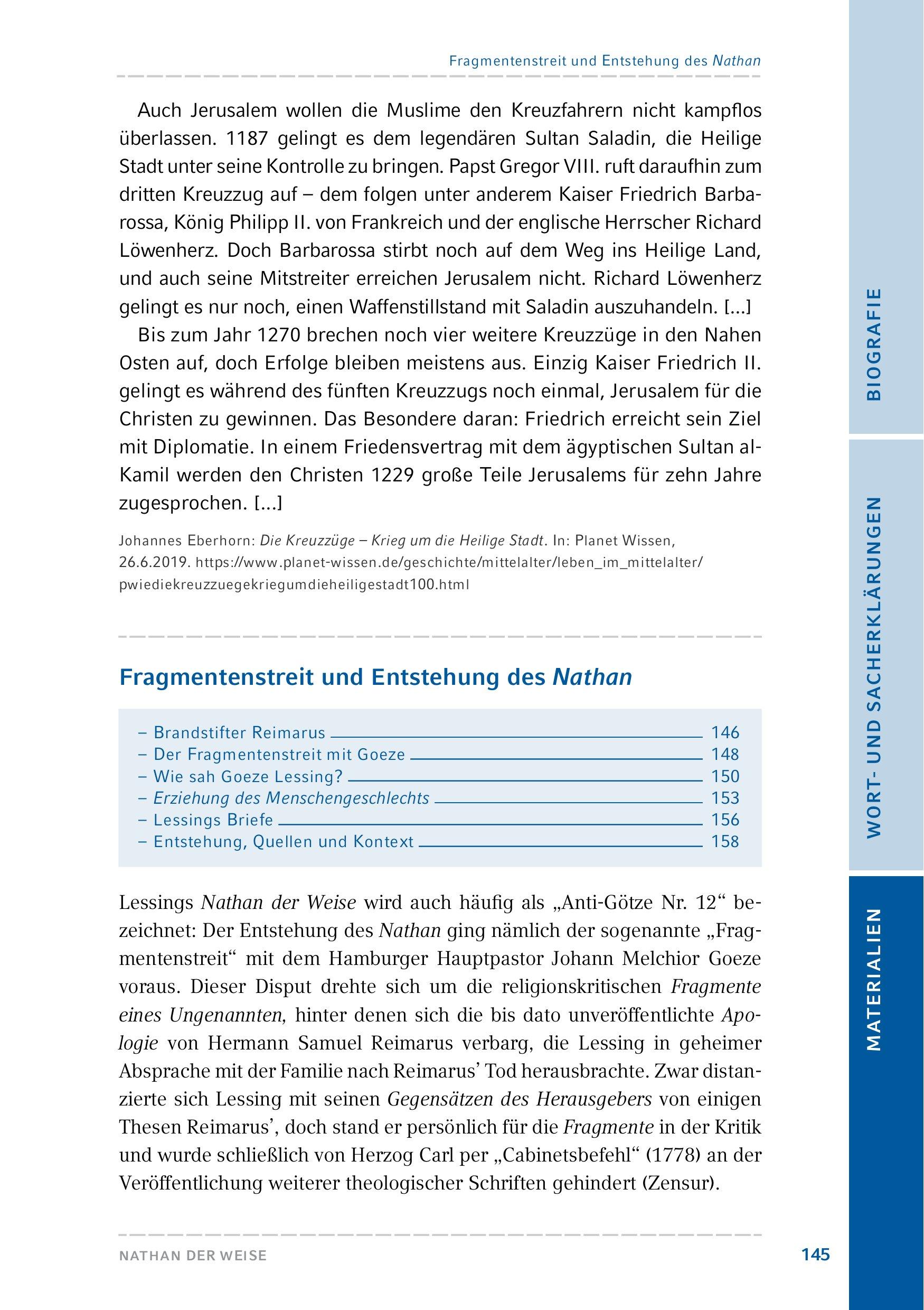 Bild: 9783804425958 | Nathan der Weise | Hamburger Leseheft plus Königs Materialien | Buch