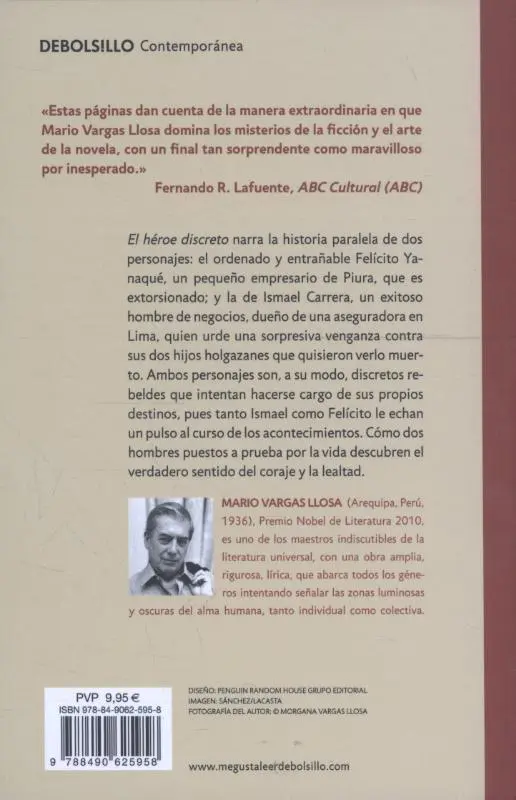 Rückseite: 9788490625958 | El héroe discreto | Mario Vargas Llosa | Taschenbuch | 386 S. | 2015