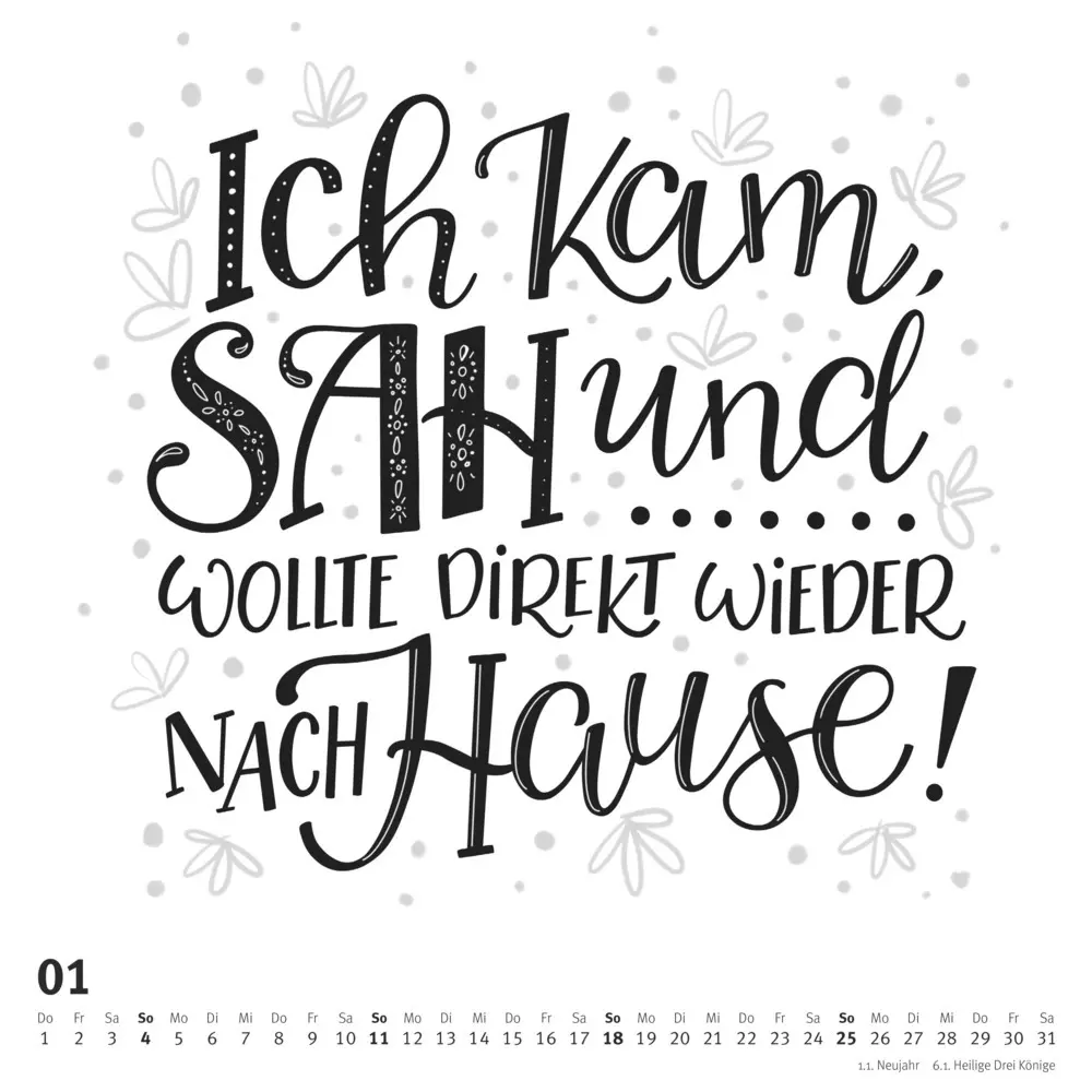 Bild: 4069095006058 | DUMONT - Funny Quotes im Quadrat 2026 - Typo-Wandkalender 23 x 23...
