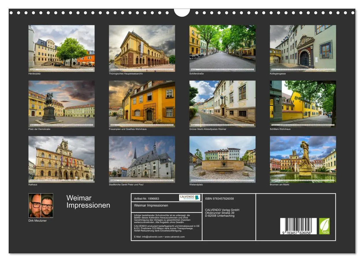 Bild: 9783457826058 | Weimar Impressionen (Wandkalender 2026 DIN A3 quer), CALVENDO...