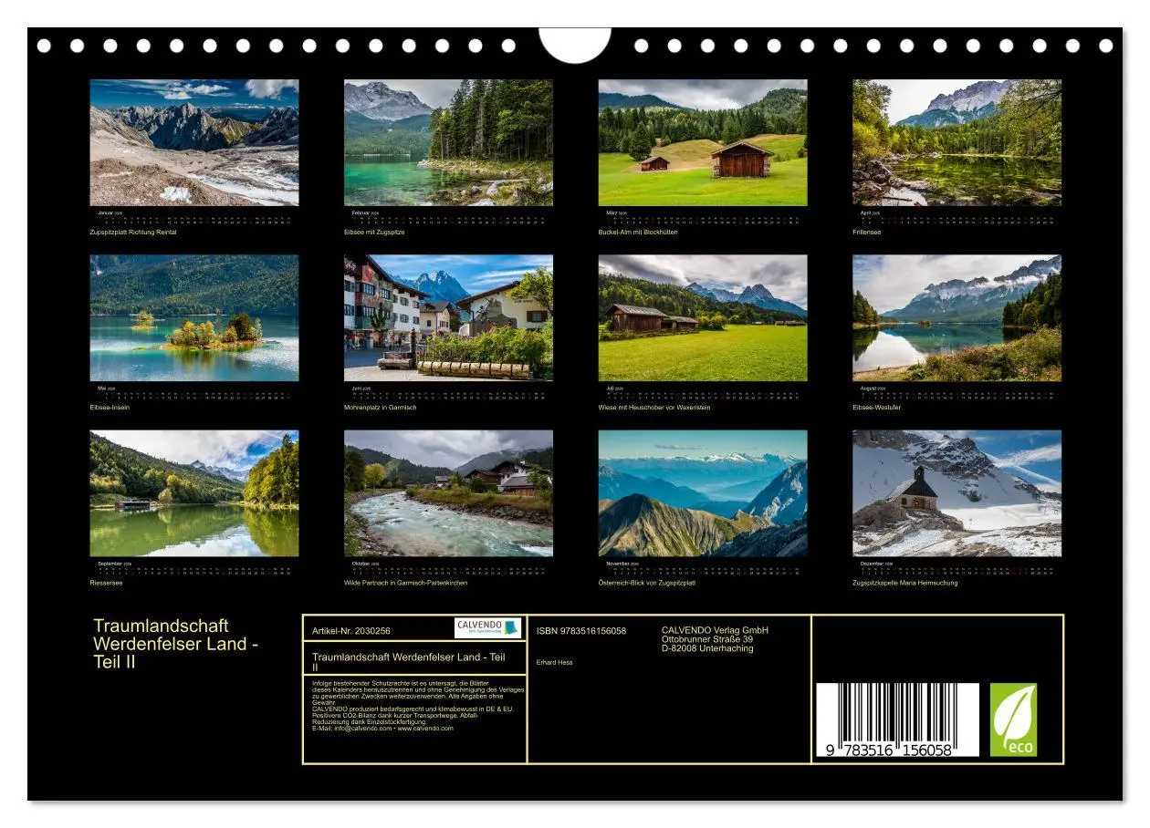 Bild: 9783516156058 | Traumlandschaft Werdenfelser Land - Teil II (Wandkalender 2026 DIN...