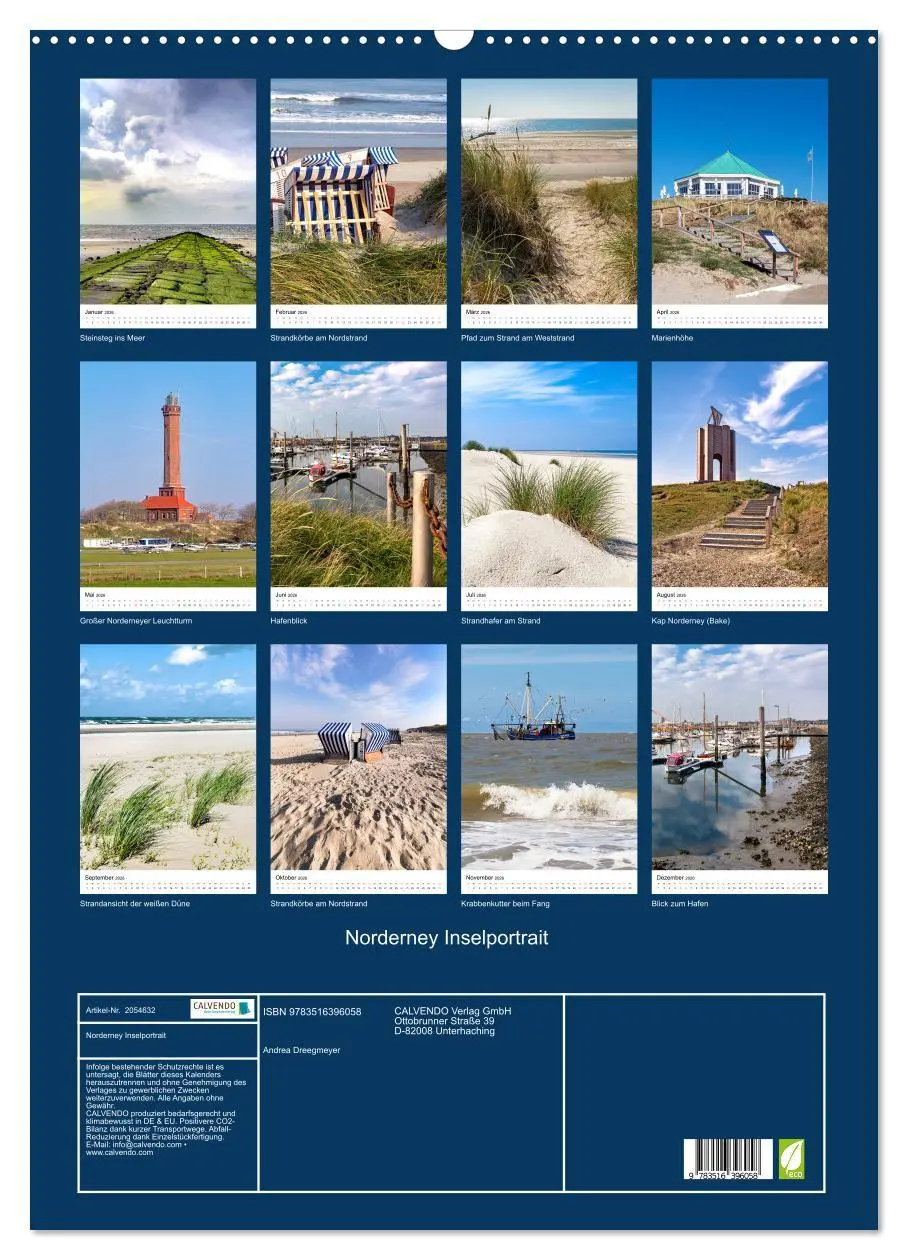 Bild: 9783516396058 | Norderney Inselportrait (Wandkalender 2026 DIN A2 hoch), CALVENDO...