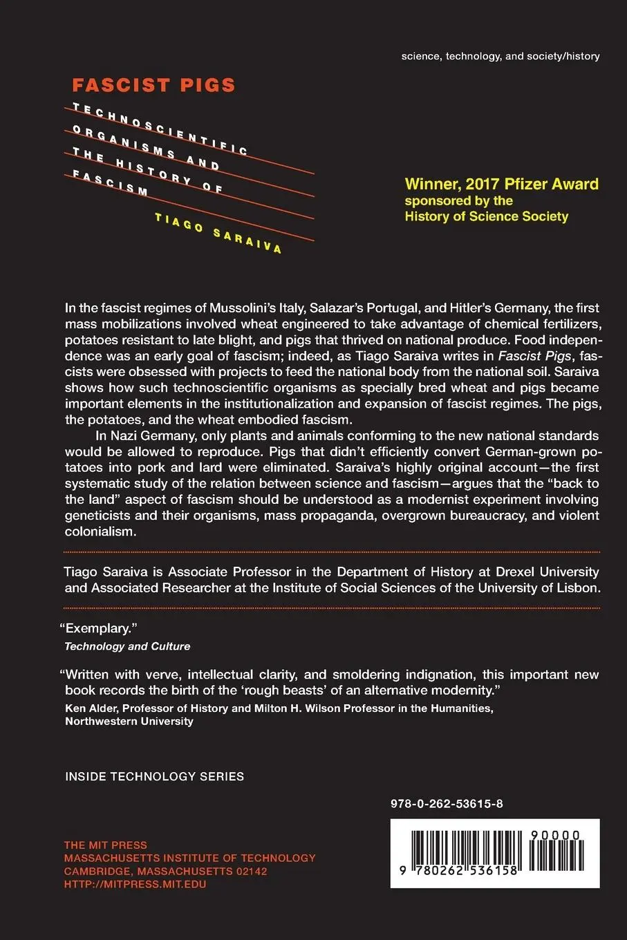 Rückseite: 9780262536158 | Fascist Pigs | Technoscientific Organisms and the History of Fascism