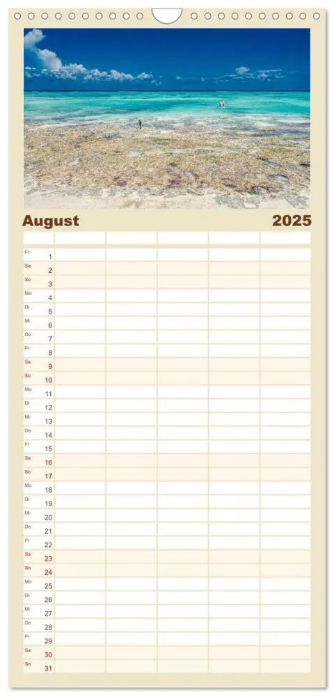 Bild: 9783457126158 | Familienplaner 2025 - Karibu Sansibar mit 5 Spalten (Wandkalender,...