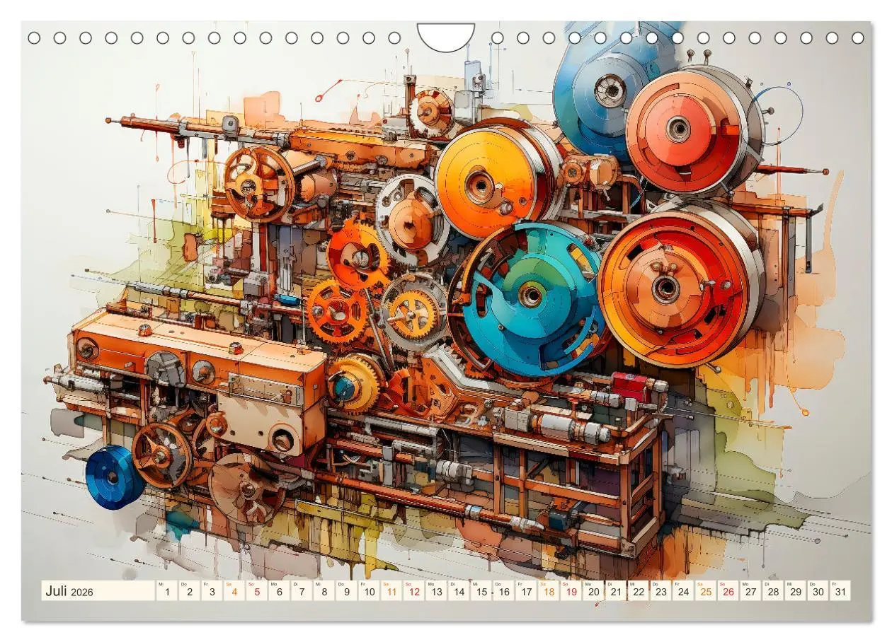 Bild: 9783457366158 | Maschinen Zukunft Kunst (Wandkalender 2026 DIN A4 quer), CALVENDO...
