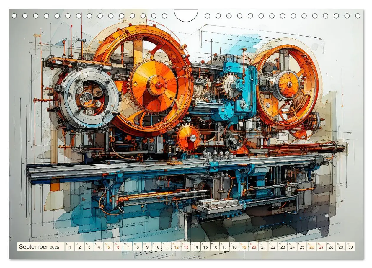 Bild: 9783457366158 | Maschinen Zukunft Kunst (Wandkalender 2026 DIN A4 quer), CALVENDO...