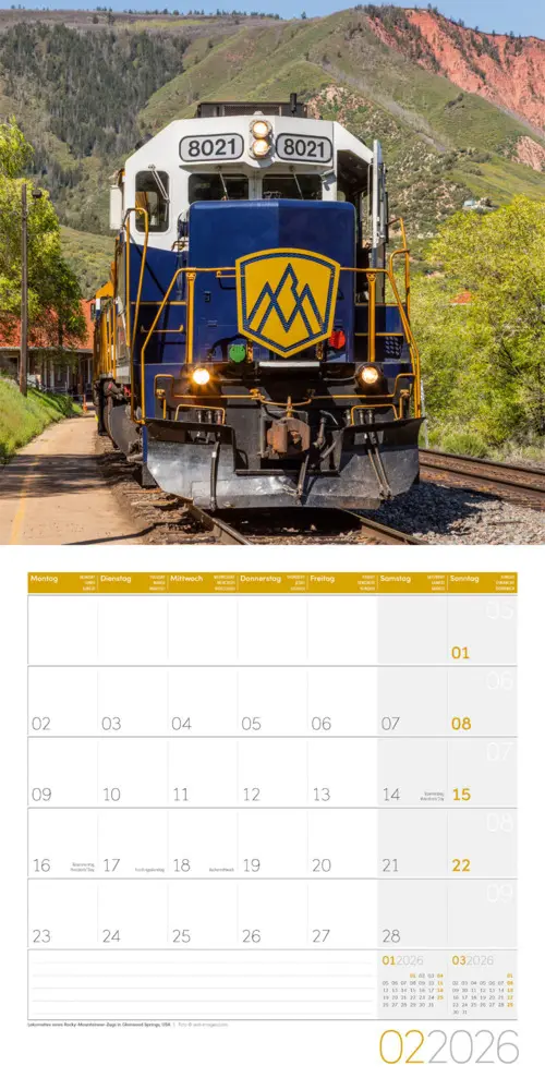 Bild: 9783838446158 | Lokomotiven Broschürenkalender 2026 - 30x30 - Art12 | GmbH | Kalender