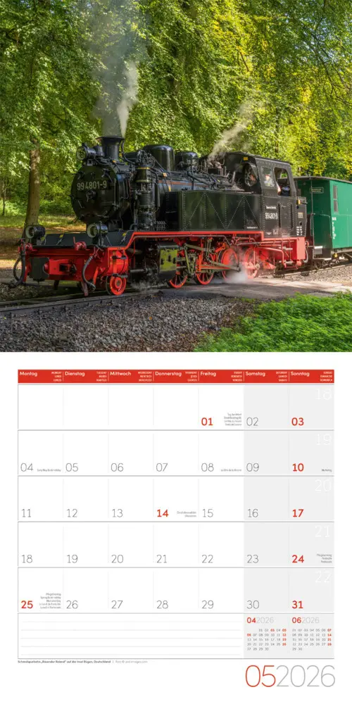 Bild: 9783838446158 | Lokomotiven Broschürenkalender 2026 - 30x30 - Art12 | GmbH | Kalender