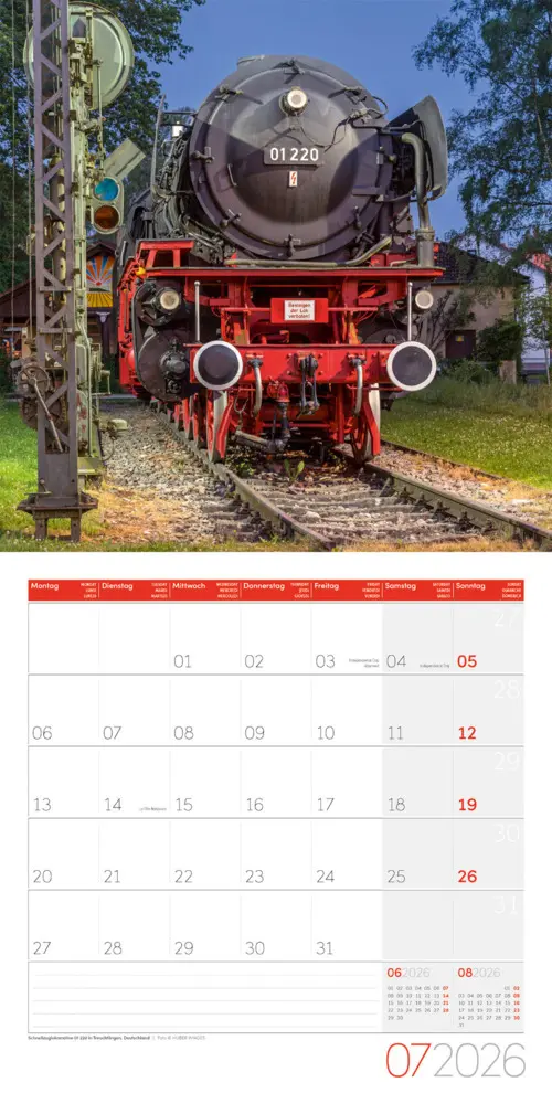 Bild: 9783838446158 | Lokomotiven Broschürenkalender 2026 - 30x30 - Art12 | GmbH | Kalender