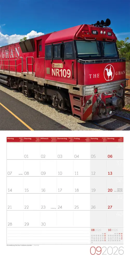 Bild: 9783838446158 | Lokomotiven Broschürenkalender 2026 - 30x30 - Art12 | GmbH | Kalender