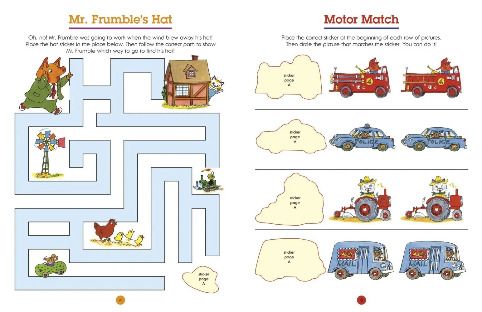 Bild: 9780593426258 | Richard Scarry's Big Busy Sticker &amp; Activity Book | Richard Scarry