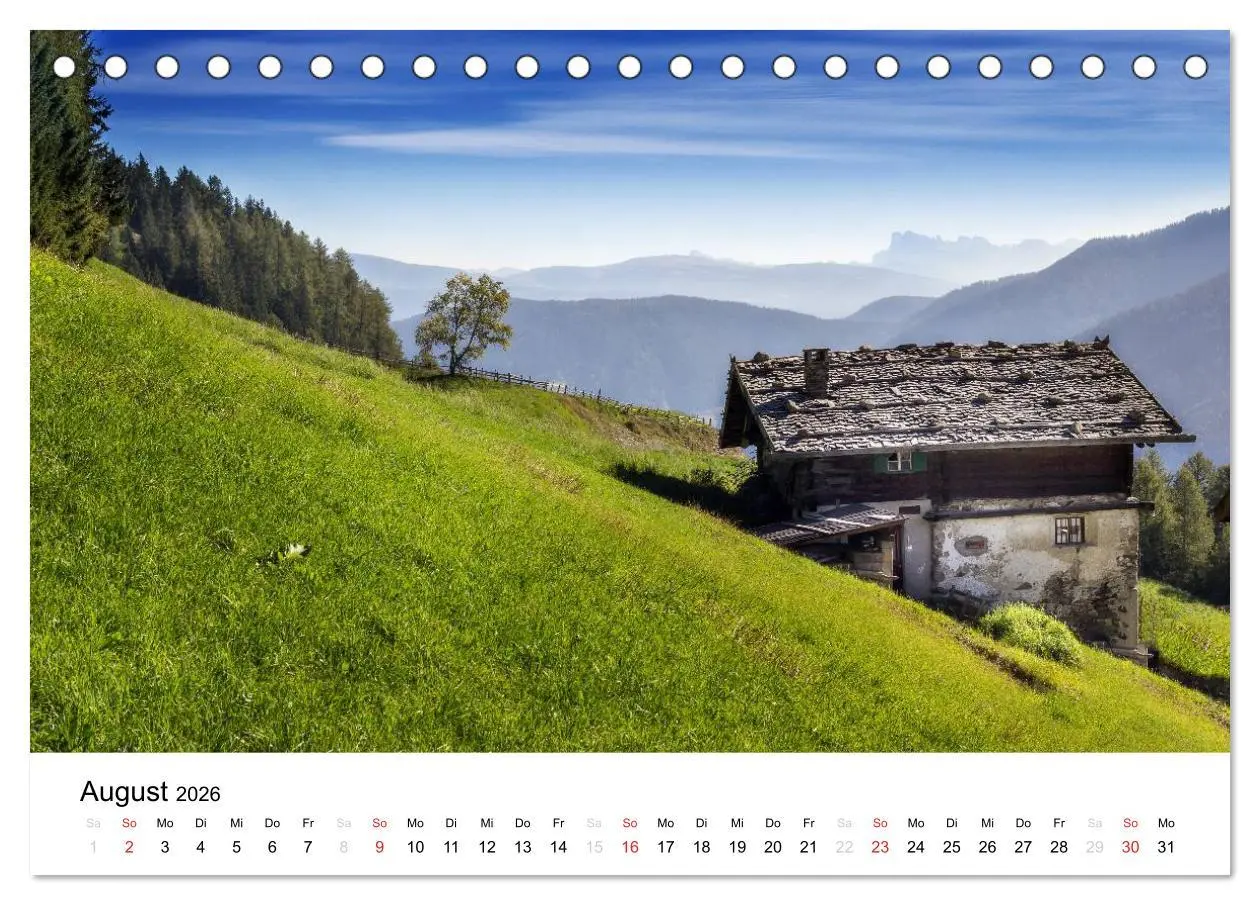 Bild: 9783516066258 | Bergbauernhöfe im Ultental (Tischkalender 2026 DIN A5 quer),...