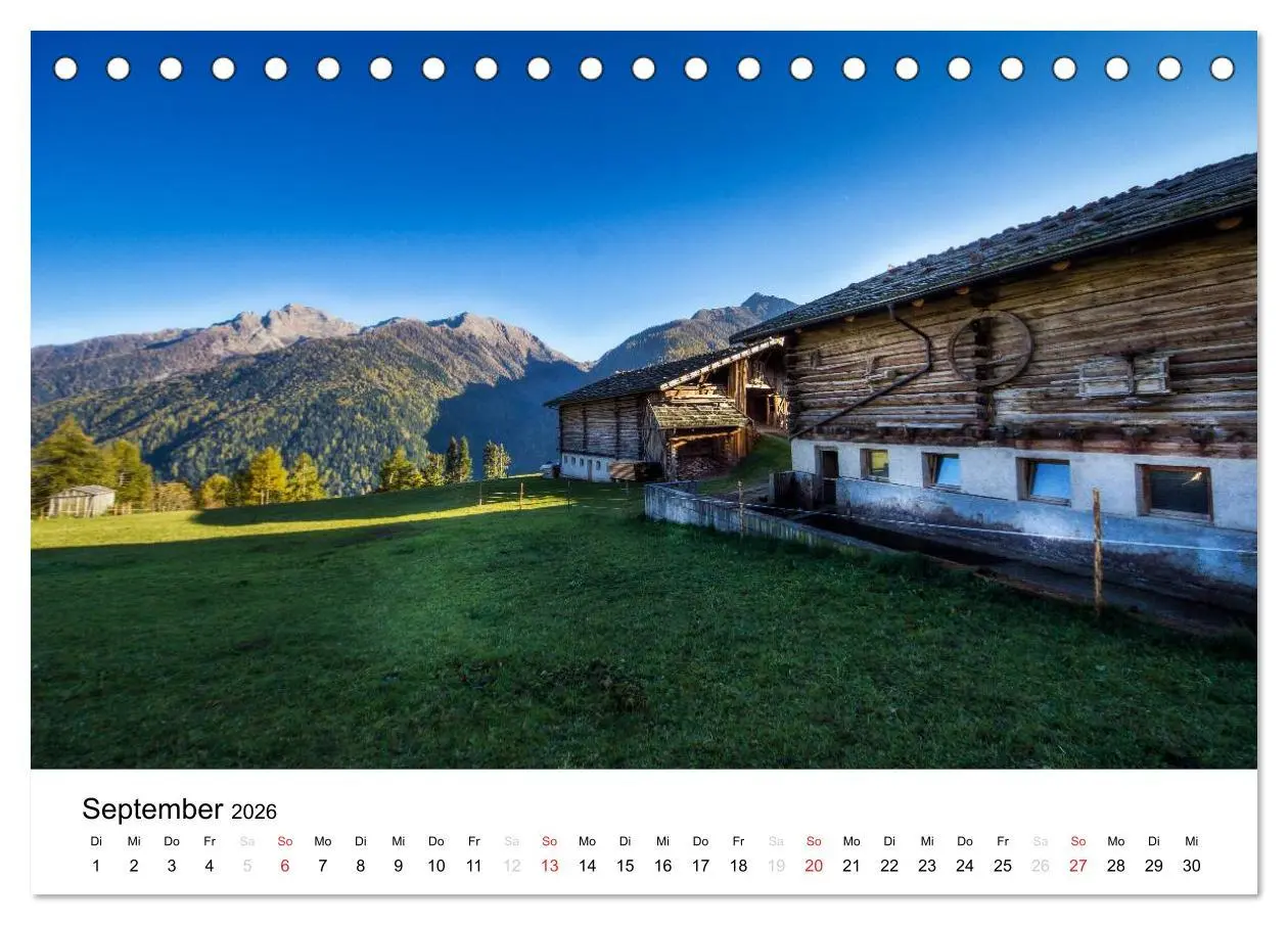 Bild: 9783516066258 | Bergbauernhöfe im Ultental (Tischkalender 2026 DIN A5 quer),...