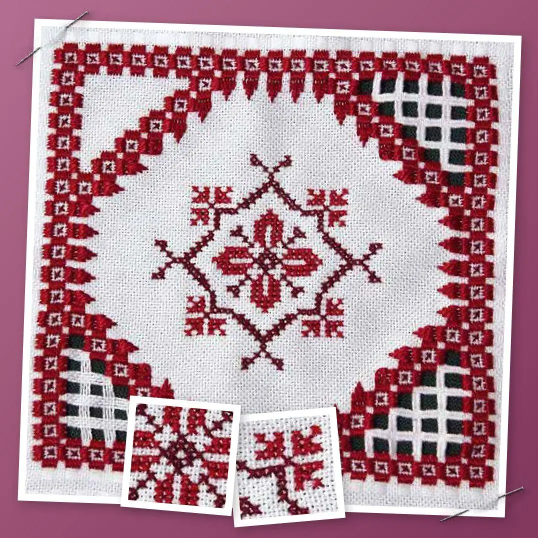 Bild: 9783702016258 | Kreuzstich | 50 mehrfarbige Ornamente - festlich &amp; elegant | Eder