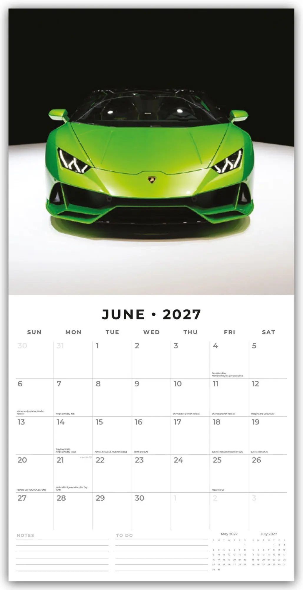 Bild: 9781837016358 | Dream Cars - Traumautos 2027 - 16-Monatskalender | Robin Red | 28 S.