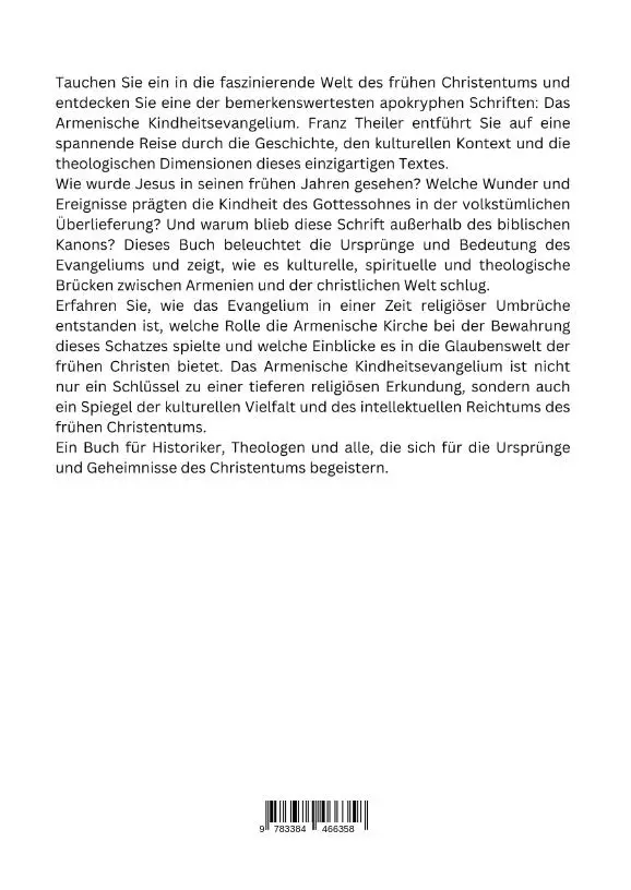 Rückseite: 9783384466358 | Das Armenische Kindheitsevangelium | Franz Theiler | Buch | 208 S.