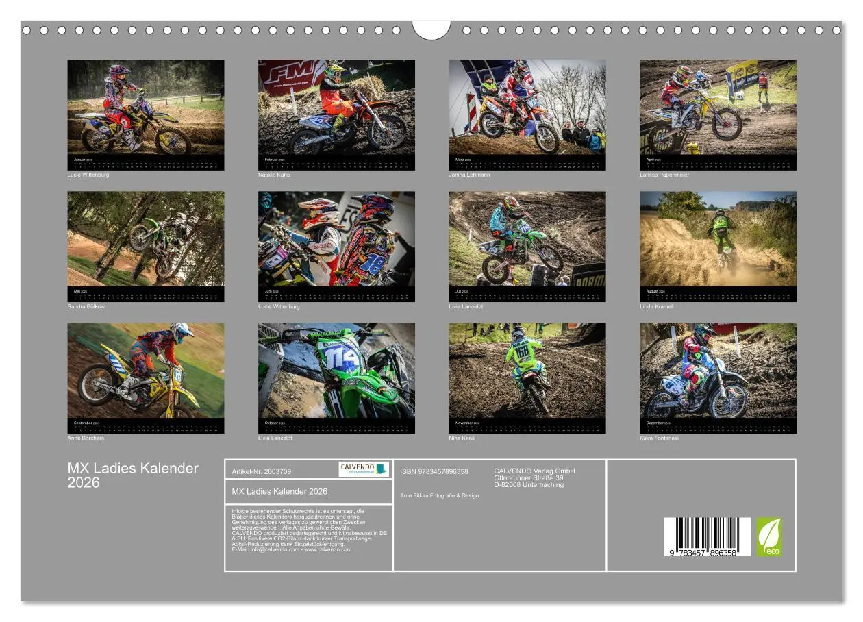 Bild: 9783457896358 | MX Ladies Kalender 2026 (Wandkalender 2026 DIN A3 quer), CALVENDO...