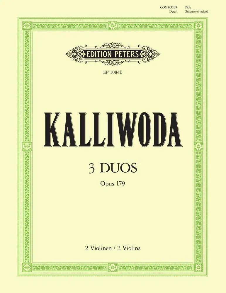 Cover: 9790014006358 | 3 DUOS Op. 179 | Johann Wenzel Kalliwoda | Broschüre | Buch | Englisch