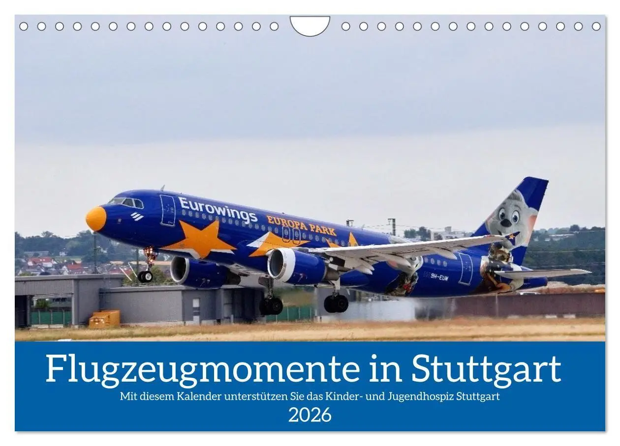 Cover: 9783516666458 | Flugzeugmomente in Stuttgart (Wandkalender 2026 DIN A4 quer),...