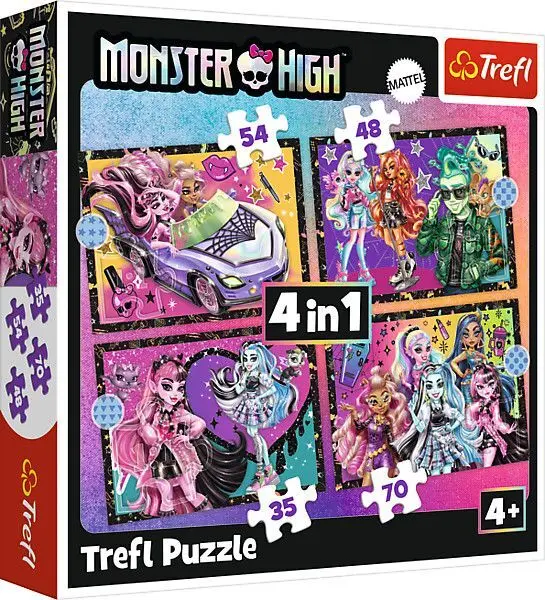 Cover: 5900511346558 | 4 in 1 Puzzle - Monster High | Spiel | In Kartonage | 34655 | 2024