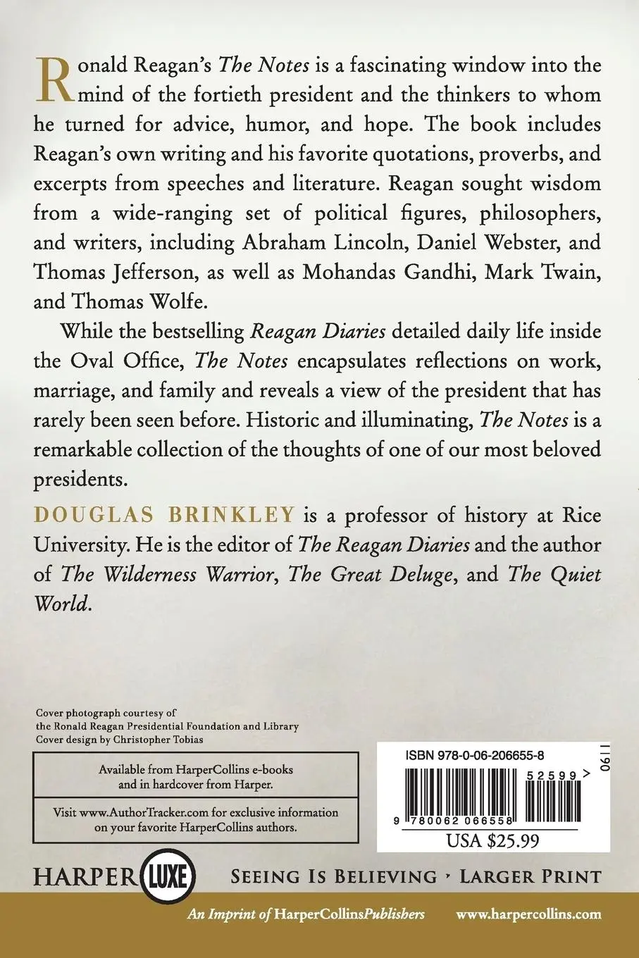 Rückseite: 9780062066558 | Notes LP, The | Ronald Reagan | Taschenbuch | Kartoniert / Broschiert