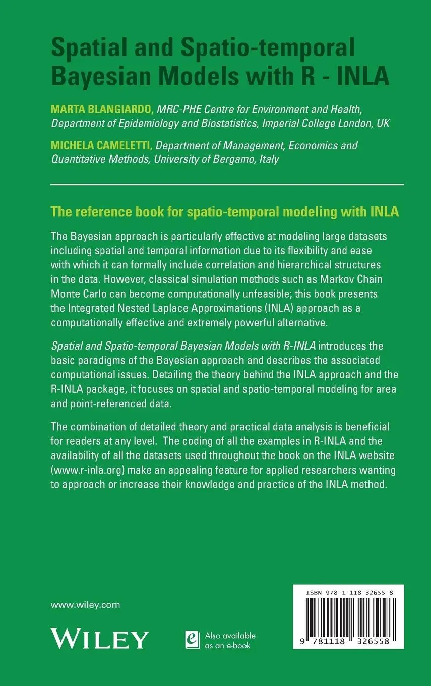 Rückseite: 9781118326558 | Spatial and Spatio-Temporal Bayesian Models with R - Inla | Buch | XII
