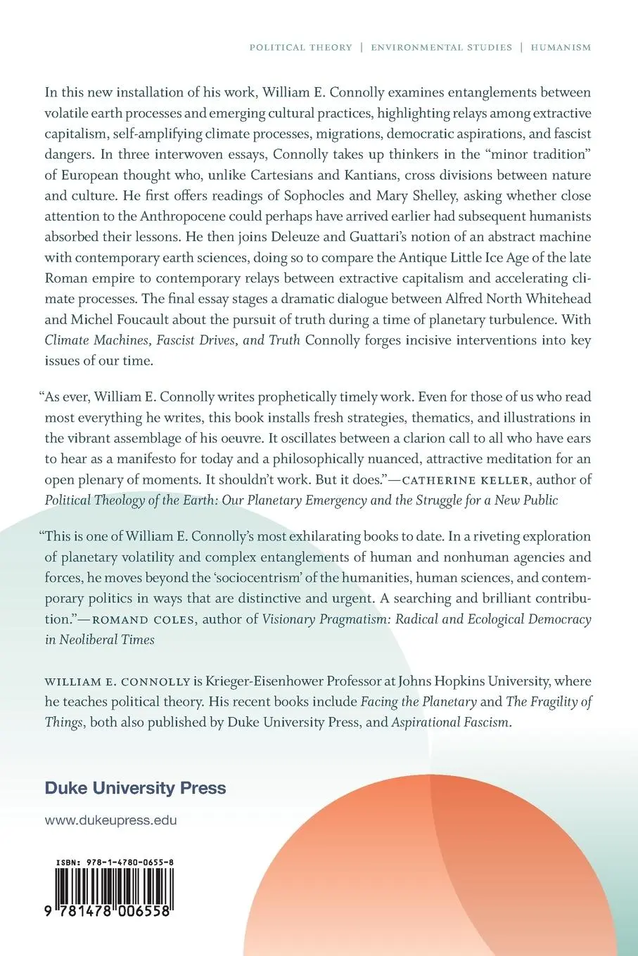 Rückseite: 9781478006558 | Climate Machines, Fascist Drives, and Truth | William E. Connolly