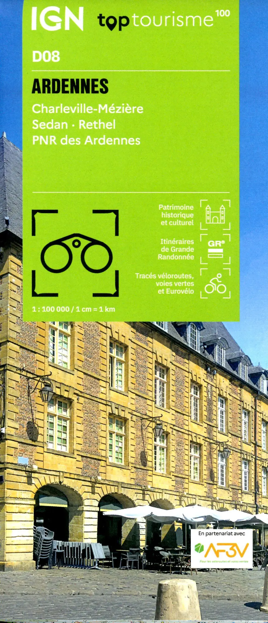 Cover: 9782758556558 | Ardennes Charleville | (Land-)Karte | IGN Top 100 départemental | 2025