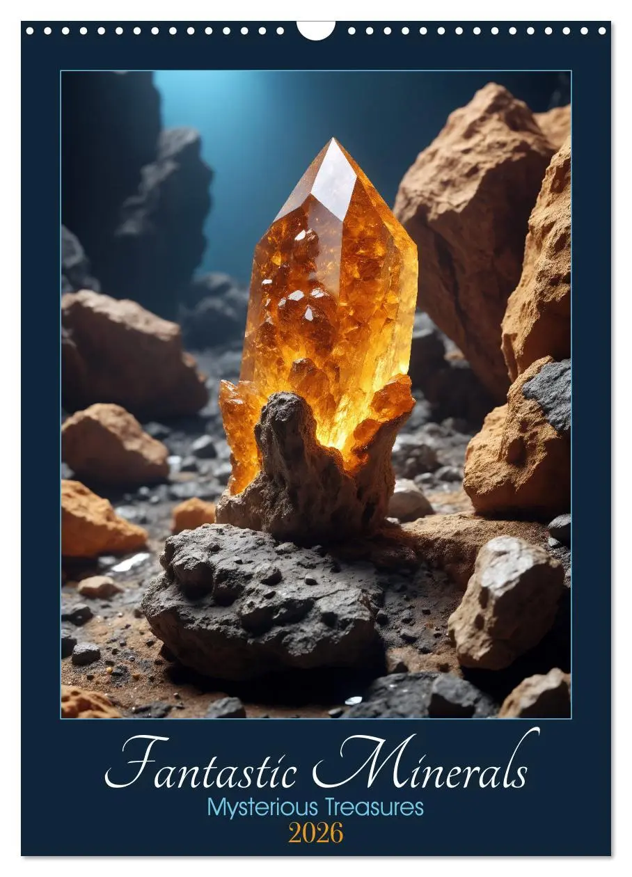 Cover: 9783457256558 | Fantastic Minerals - Mysterious Treasures (Wall Calendar 2026 DIN...