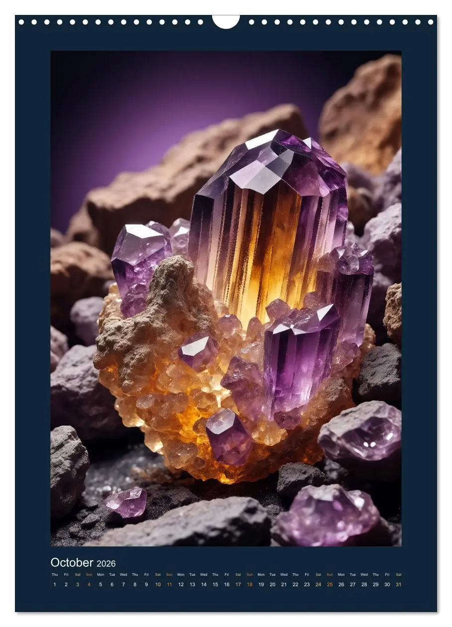 Bild: 9783457256558 | Fantastic Minerals - Mysterious Treasures (Wall Calendar 2026 DIN...