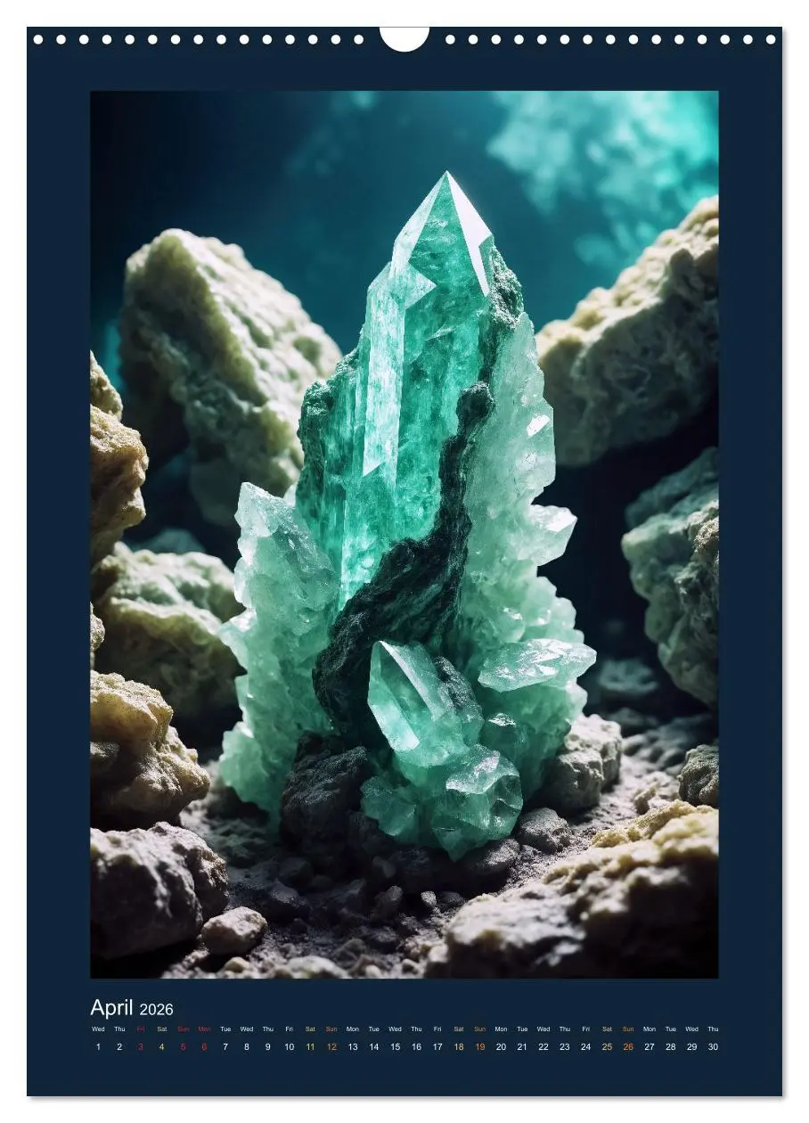 Bild: 9783457256558 | Fantastic Minerals - Mysterious Treasures (Wall Calendar 2026 DIN...