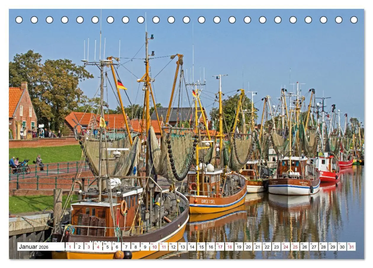 Bild: 9783457636558 | GREETSIEL - Schafe - Krabbenkutter - Möwen (Tischkalender 2026 DIN...