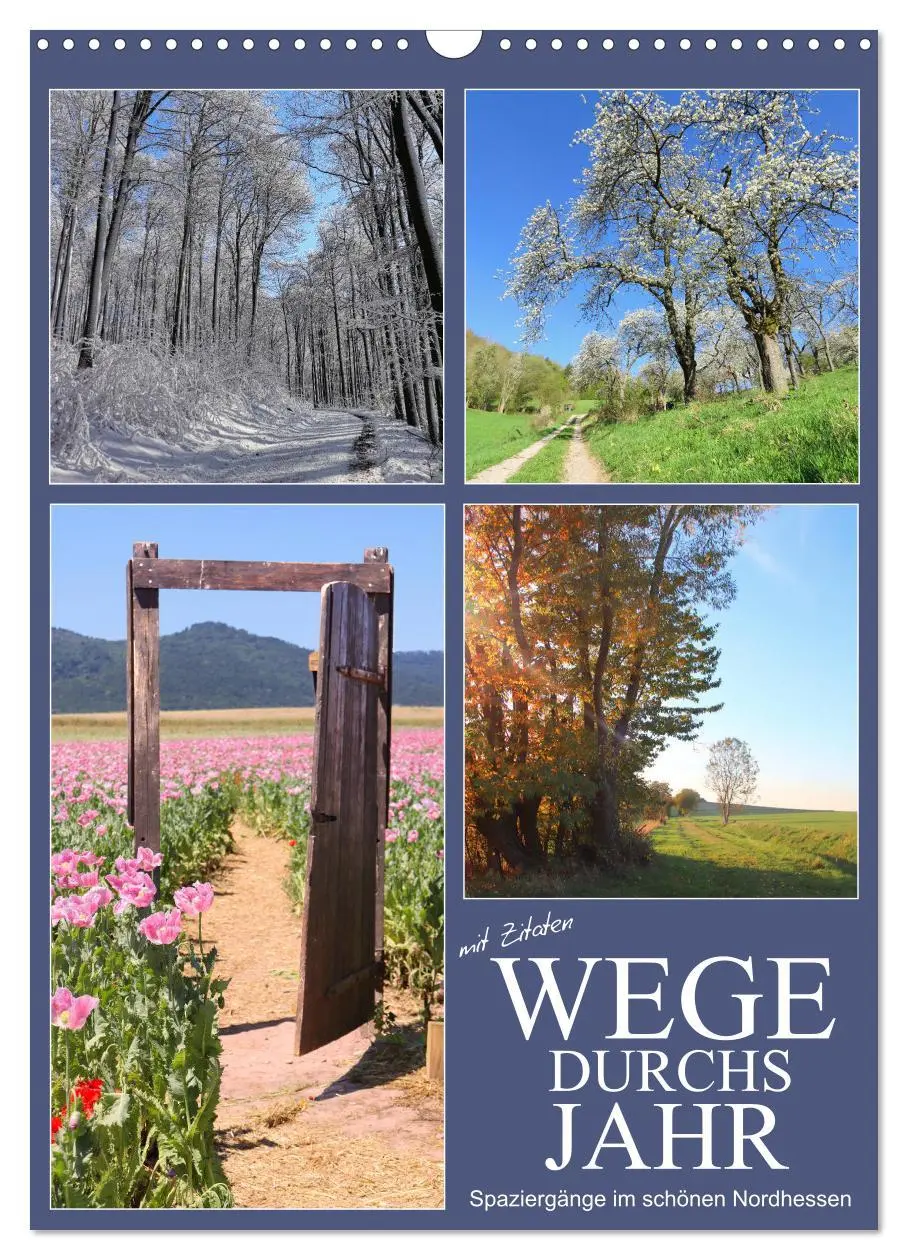 Cover: 9783516416558 | Wege durchs Jahr - Spaziergänge im schönen Nordhessen (Wandkalender...