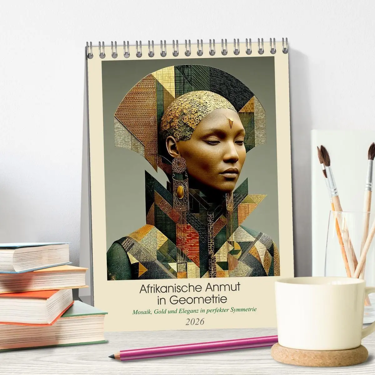 Bild: 9783516656558 | Afrikanische Anmut in Geometrie (Tischkalender 2026 DIN A5 hoch),...