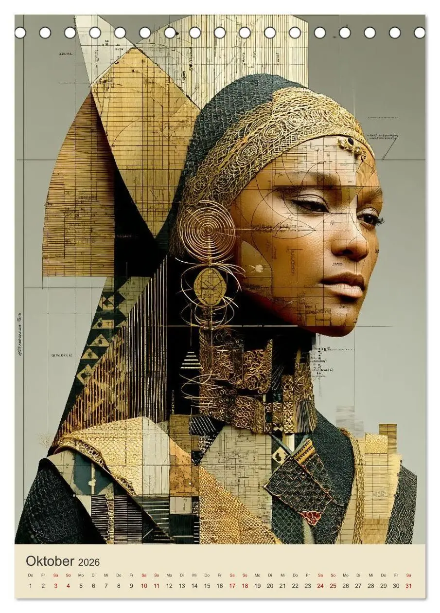 Bild: 9783516656558 | Afrikanische Anmut in Geometrie (Tischkalender 2026 DIN A5 hoch),...