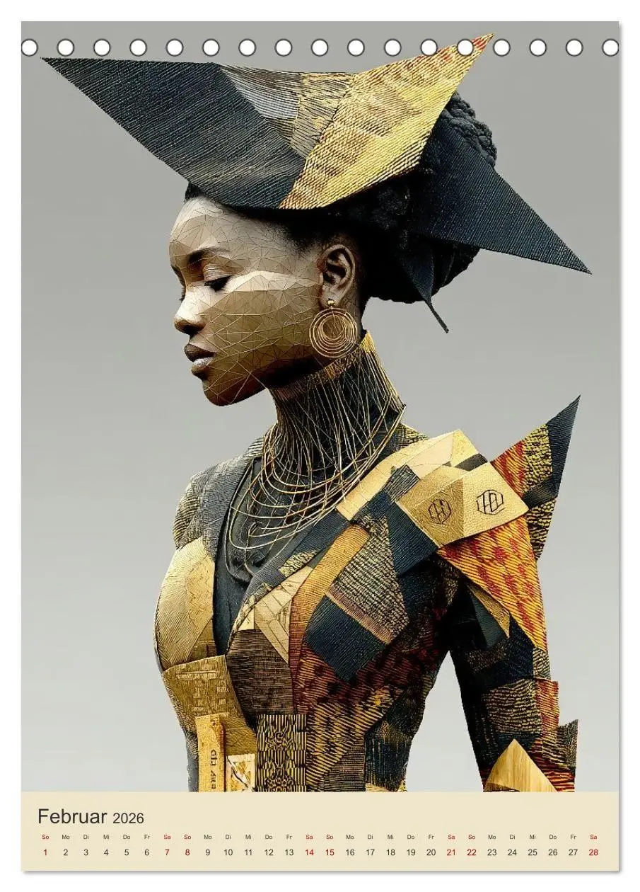 Bild: 9783516656558 | Afrikanische Anmut in Geometrie (Tischkalender 2026 DIN A5 hoch),...