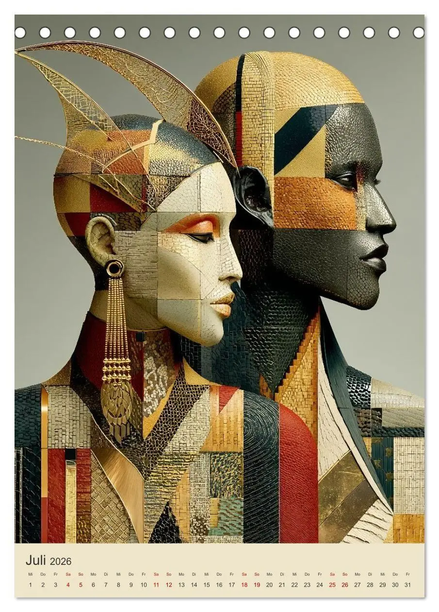Bild: 9783516656558 | Afrikanische Anmut in Geometrie (Tischkalender 2026 DIN A5 hoch),...
