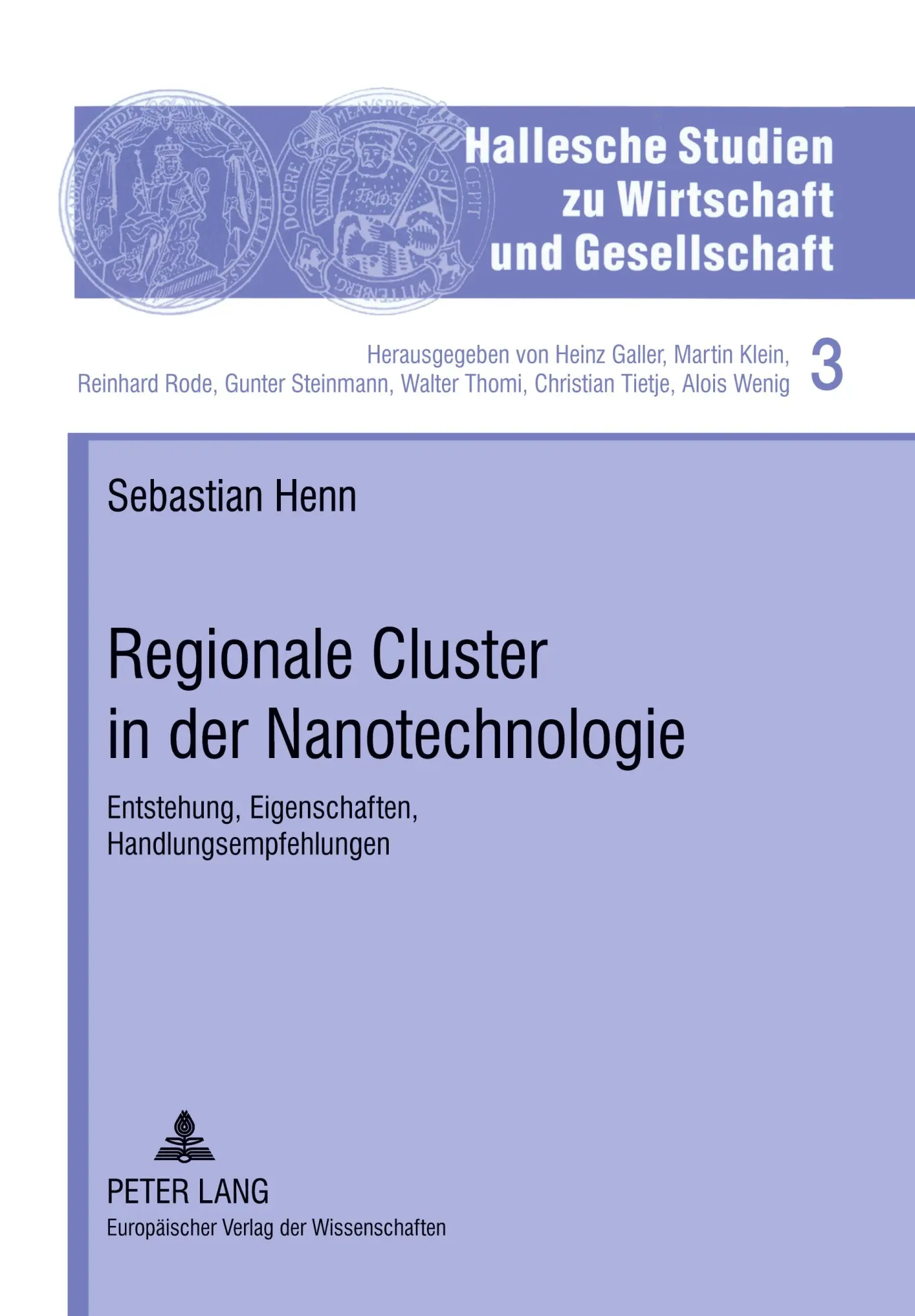 Cover: 9783631556658 | Regionale Cluster in der Nanotechnologie | Sebastian Henn | Buch