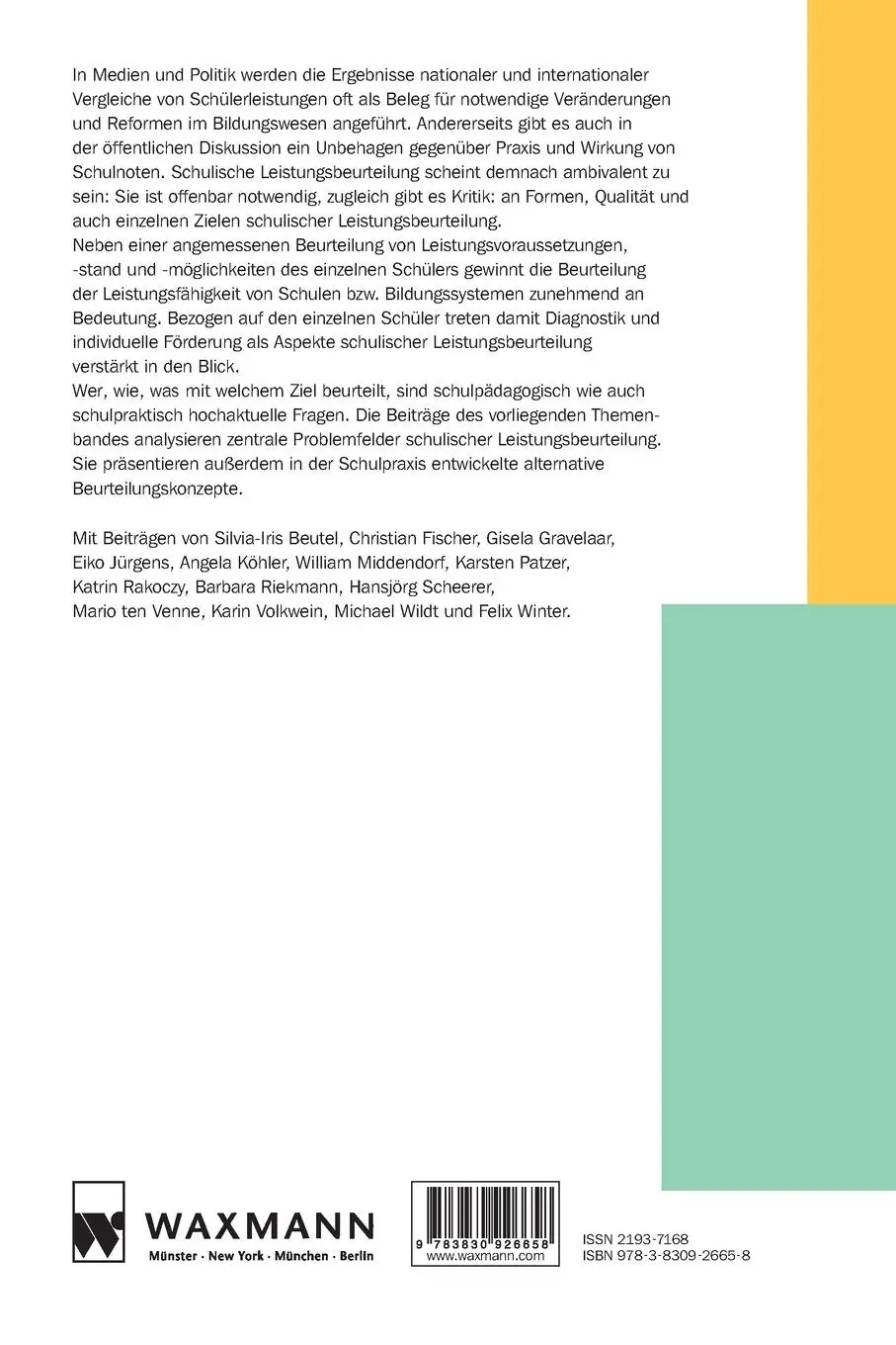 Rückseite: 9783830926658 | Diagnose und Förderung statt Notengebung? | Christian Fischer | Buch